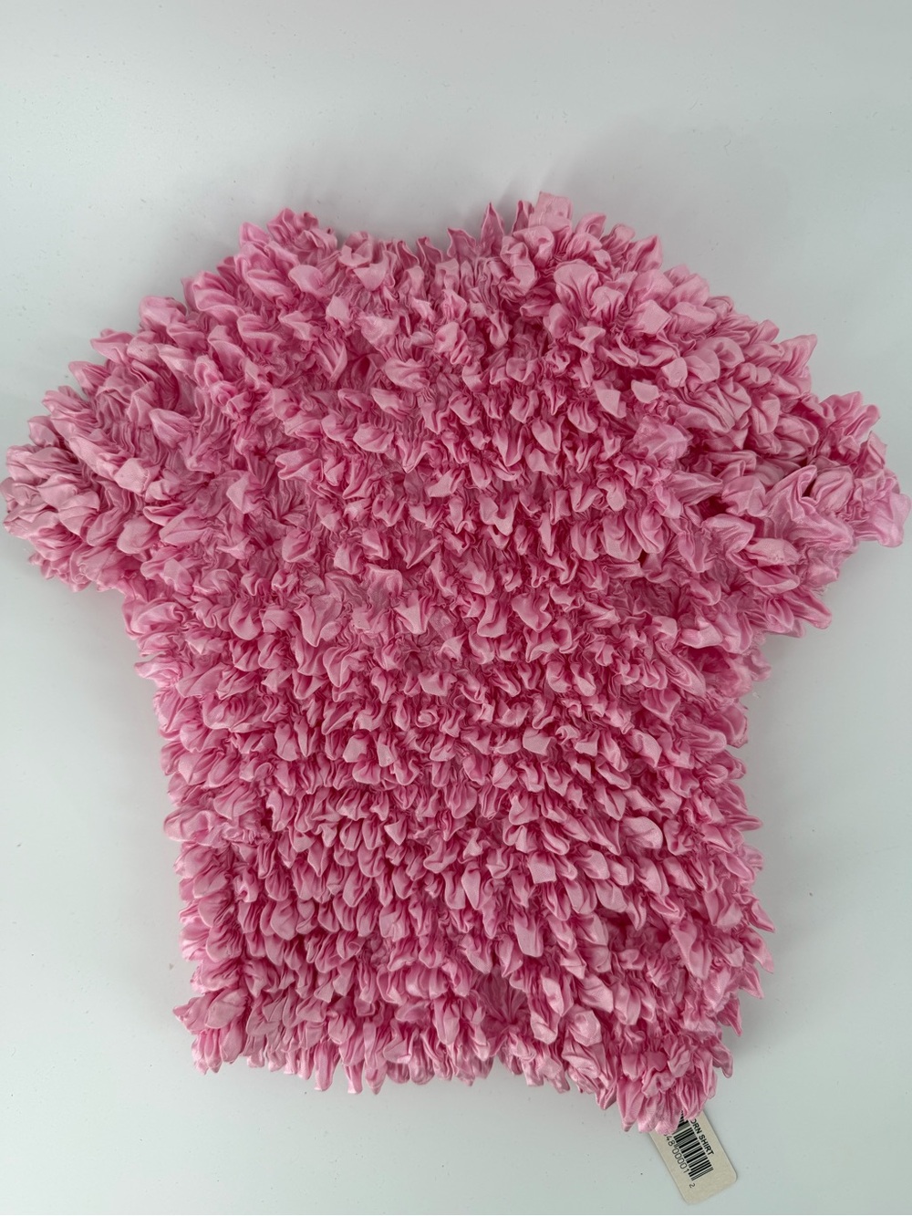 Vintage Y2K Pink Popcorn Shirt Bubble Top Magic Stretch One Size NWT Coquette
